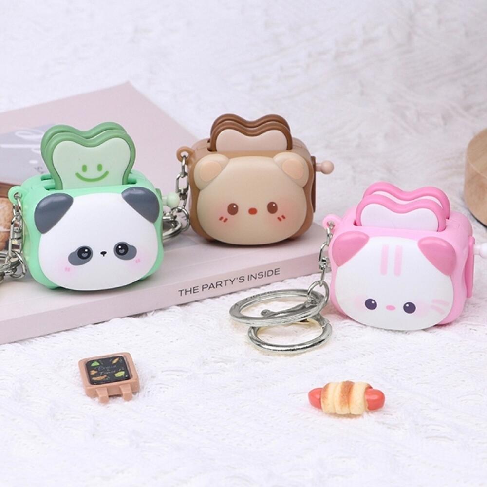 Photography Jokes - Schattig dieren-toast pop-up sleutelhanger, Kawaii knijpspeeltje,
