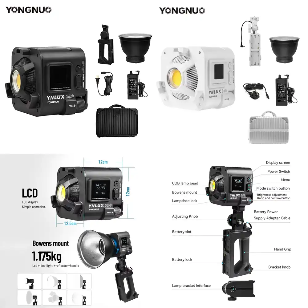 Photography Lighting - YONGNUO YNLUX100 100W 3200K-5600K Compacte Handheld