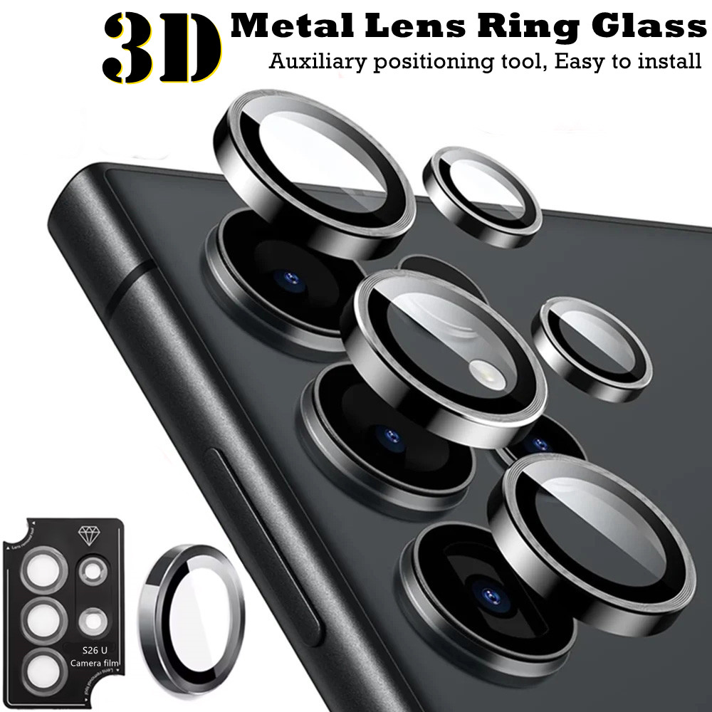 Photography Kit Samsung S26 Ultra - 1Set Metallic Glans Lensbeschermer Cover Voor