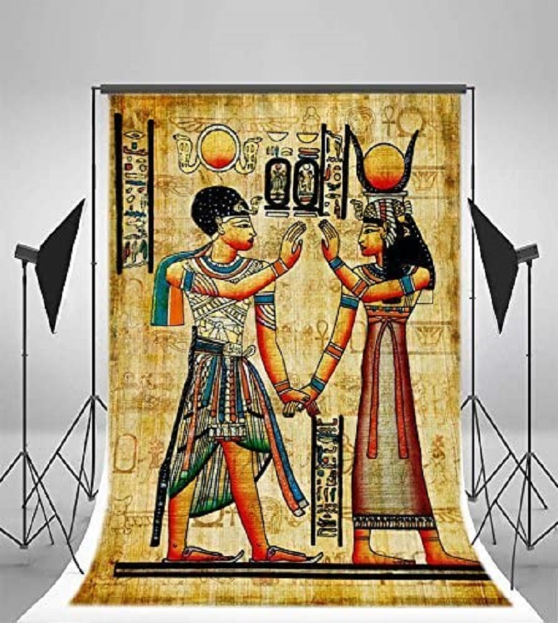 Photography History - Oude Egyptische rolfoto achtergrondmuurschildering Farao's geschiedenis