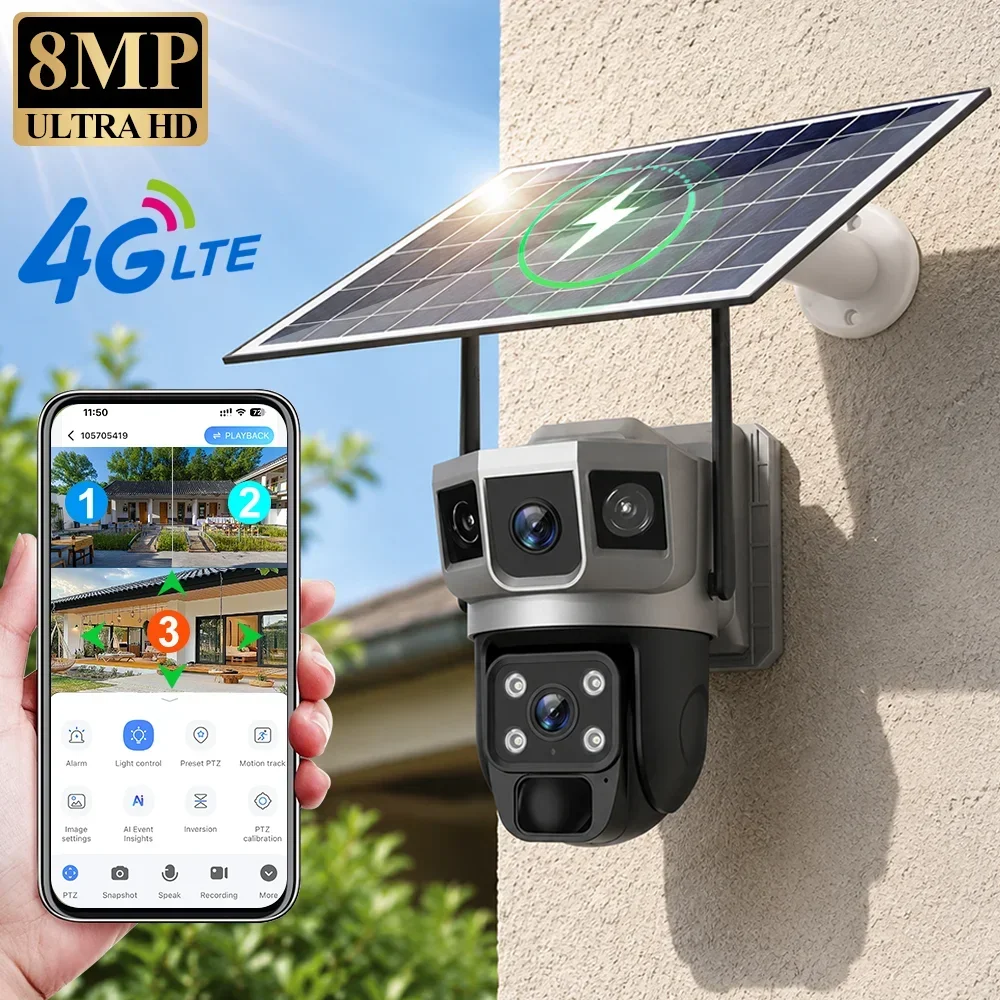 Photography Grid - V380 4K 3 Schermen 4G Camera