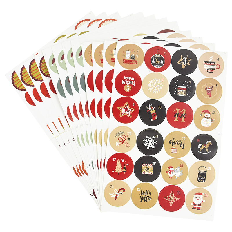 Photography Of The Year - 1-24 Kerst Countdown Adventskalender Nummer Stickers