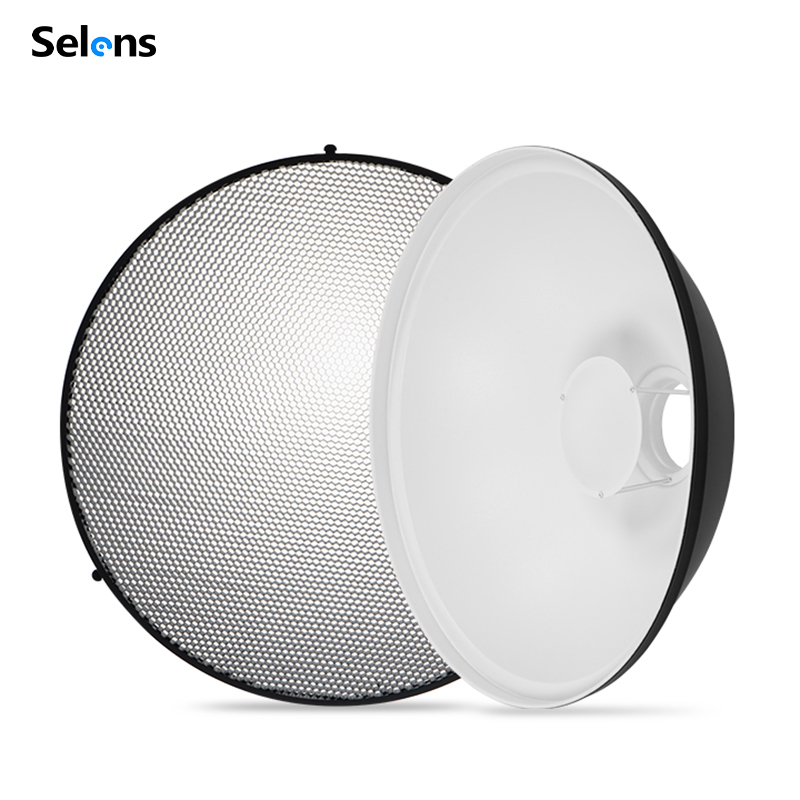 Photography Grid - Selens 70cm/28in Zilver Witte Beauty Dish