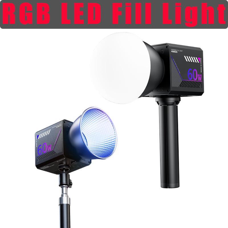 Photography Natural Lighting - 60W RGB Videolamp Draagbare LED Fotostudiolamp