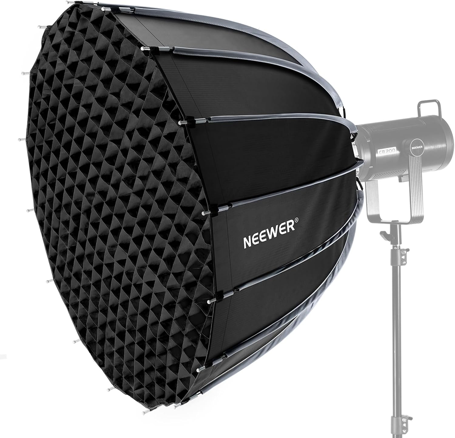 Photography Grid - Parabolische softbox met Bowens-bevestiging, 35,4-inch snelontgrendelbare
