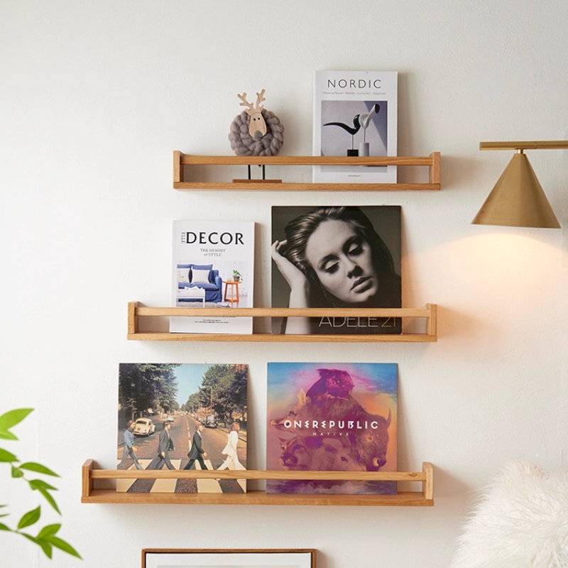 Photography Magazine - Keukenkruidenorganizer, massief houten wandplank, vochtbestendig displayrek,