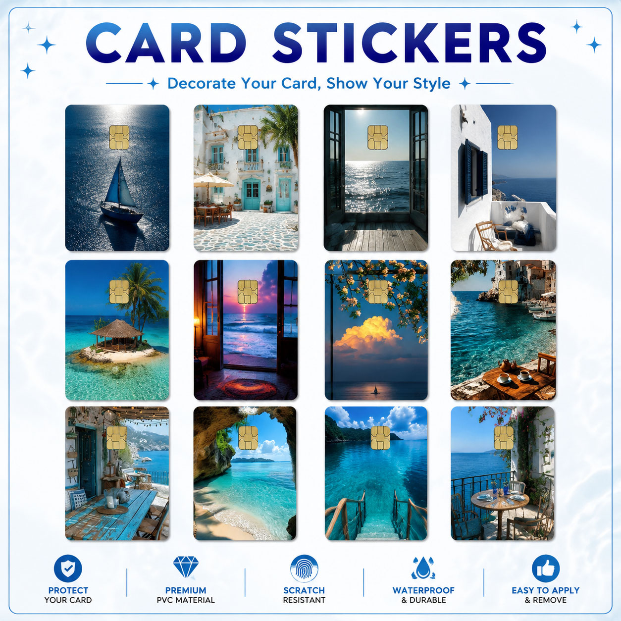 Photography History - Landschapsfoto's PVC-folie sticker voor betaalpas creditcard