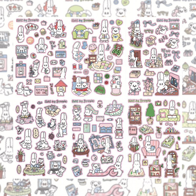 Photography Magazine - Koreaanse schattige kawaii cartoon konijn stickers