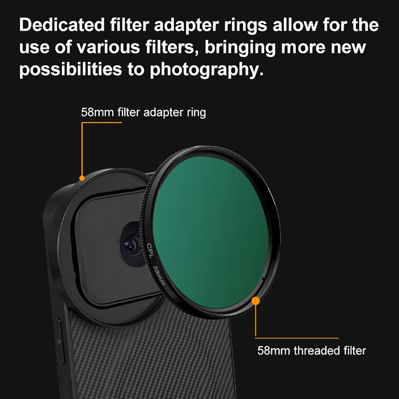 4-in-1 lens 58 mm mobiele tele - Photography Pro recensie en prijs