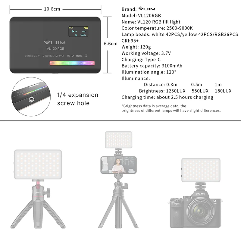 2026 New120 RGB Zaklamp Camera - Photography With Mobile recensie en prijs