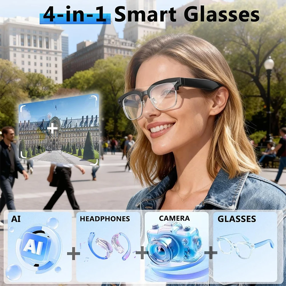 4K Smart AI Bril met 8MP camer - Photography Videography recensie en prijs
