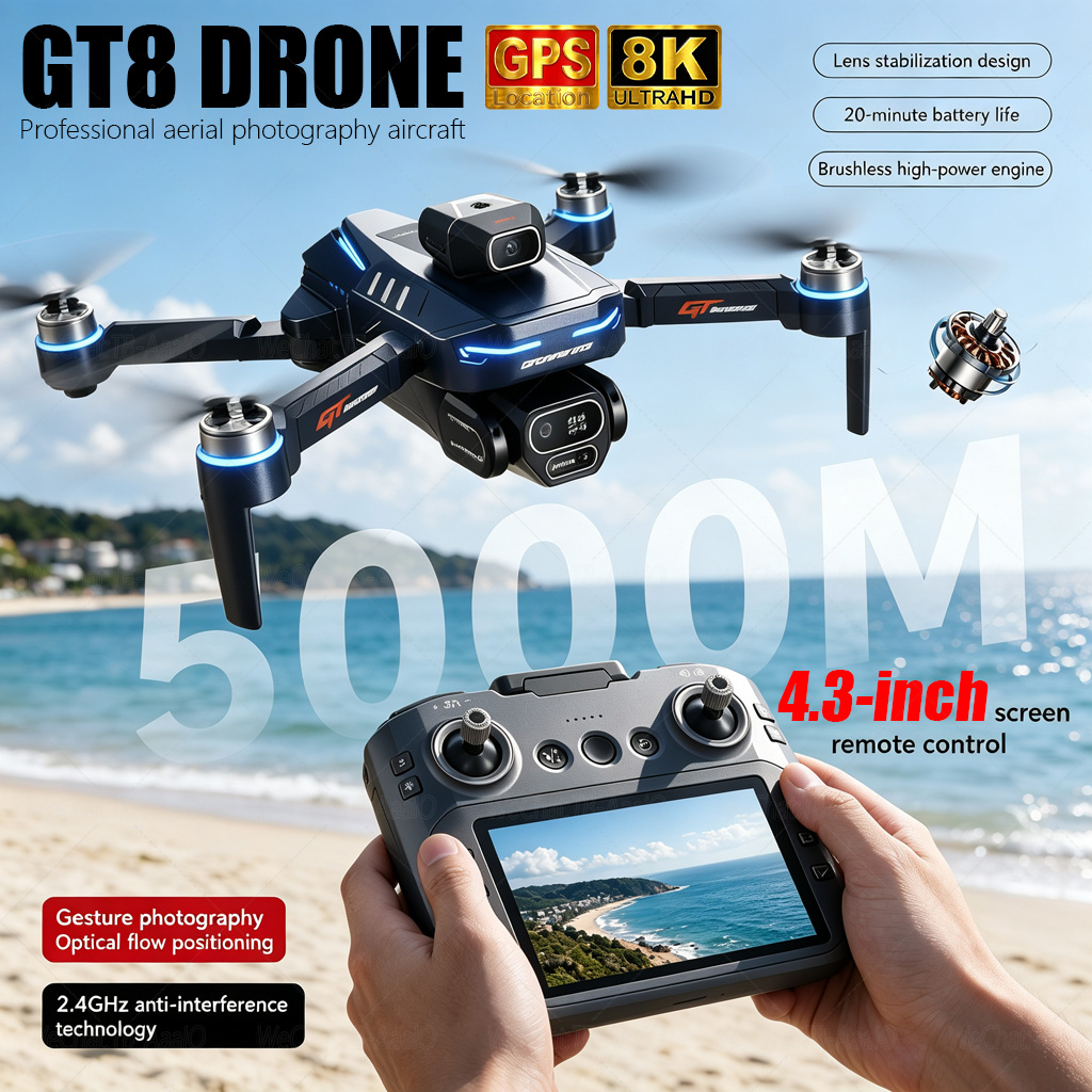 NIEUWE GT8 HD RC Drone 4K Prof - Photography Pro recensie en prijs