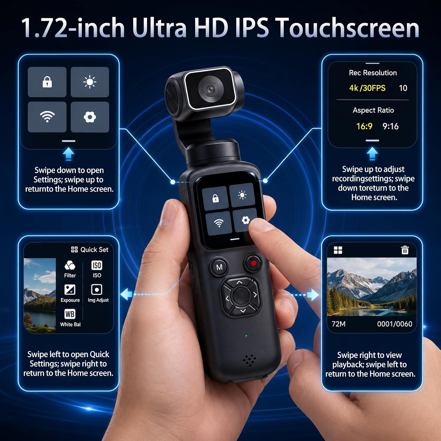 4K Handheld Gimbal Vlogging Ca - Photography Grid recensie en prijs